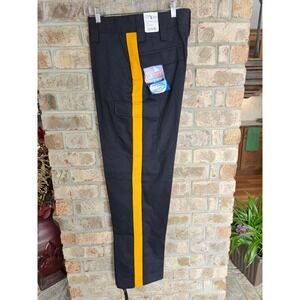 Flying Cross‎ Pants Black Gold Stripe Utility Cargo Work Uniform Slacks Size 18
